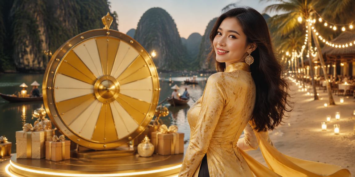 Người chơi trải nghiệm roulette với áo dài truyền thống tại Ninh Bình
