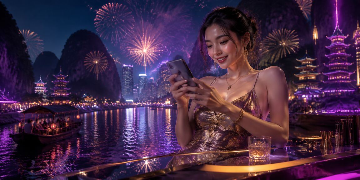 Bàn Baccarat tại Sài Gòn với ánh đèn neon rực rỡ trong không khí casino sôi động